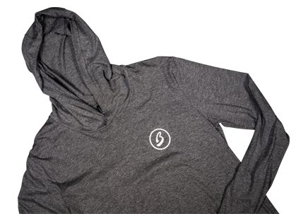 Lightweight Circle B Heather Grey Hoodie